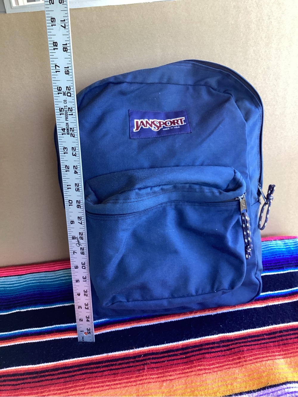 Vintage 90s Jansport day pack Backpack made in USA blue - Picture 3 of 16